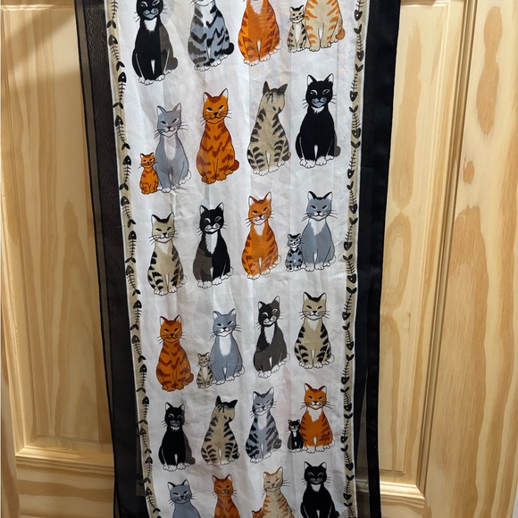 Colorful Cat Pattern Scarf - Picture 1 of 2